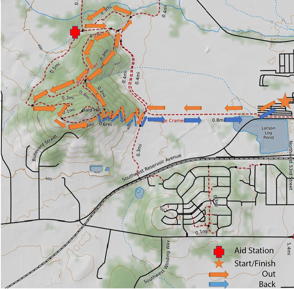 Courses Run for the Hills Trail Race