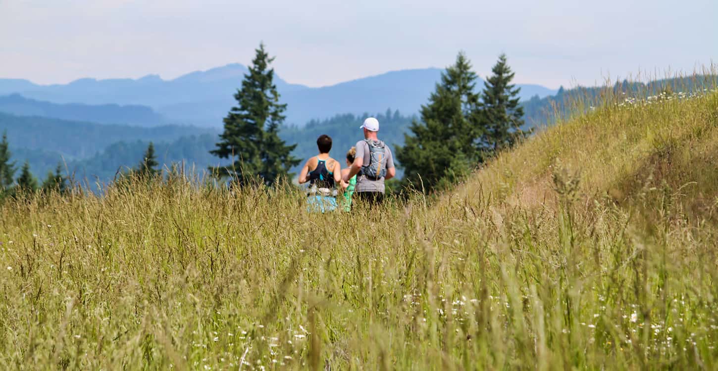 Trail course through scenic hills
